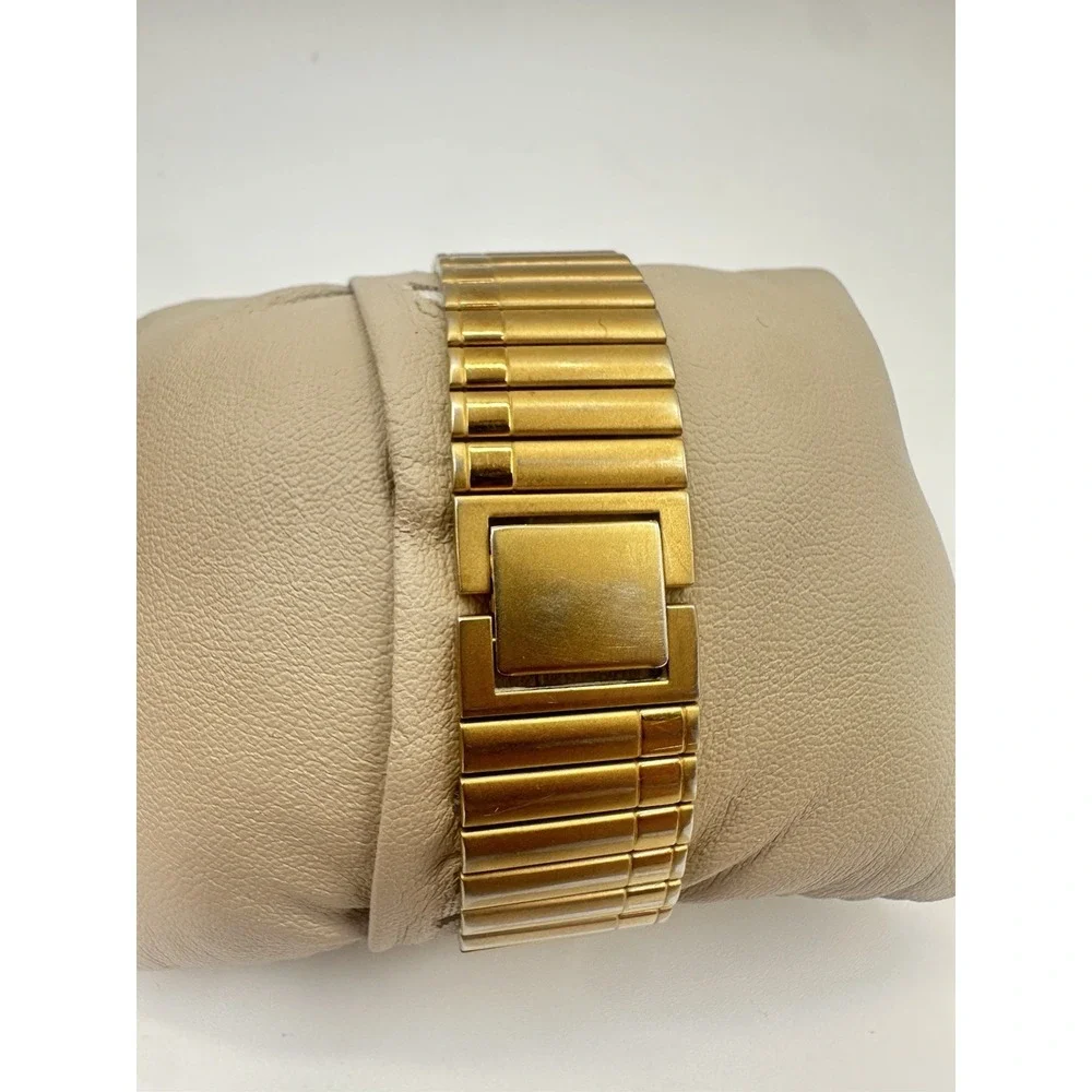 Vintage Seiko Quartz Gold Tone Half Moon  Dress Watch Japan 2100-1680 Unisex
